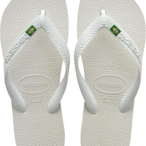 Havaianas Men's Brazil Flip Flop Sandal. White. 9-10 M US